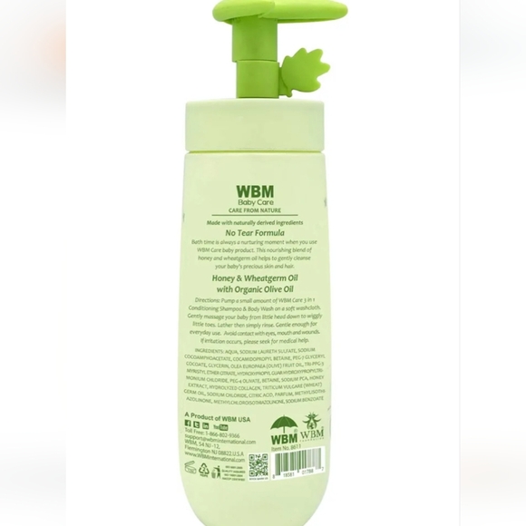 3-in-1 Baby Shampoo, Body Wash & Conditioner 10 oz (Pack of 2) - Picture 3 of 8